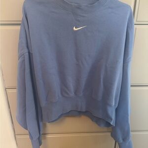 Nike Women's Light Blue oversized Phoenix Sweatshirt